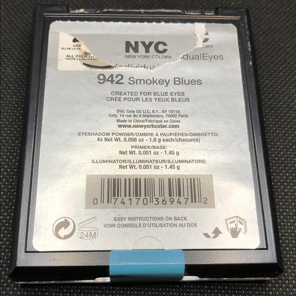 NYC color individual eyes smoking for blue eyes shadow NEW